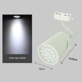 LED Track Spotlight Track Lamp 12 W18W Clothing Store Background Wall Open-mounted Slide Spotlight Super Bright (Option: Warm Yellow Light-18W White Shell)