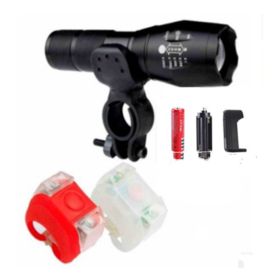 Flashlight Bicycle Lamp Mountain Bike Riding Lamp Mini Multi-Function (Option: Suit doubletaillights)