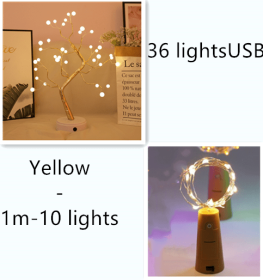 Wine Bottle Lights String 2M 20leds Christmas Decorations Copper Wire String Led Garland Lights Decor Wedding Festival Party (Option: SetA-1m-10 lights)