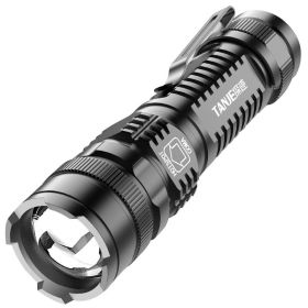 Daily carrying mini telescopic COB glare aluminum alloy LED flashlight (Option: Black2)