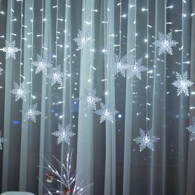 LED ice bar lamp snowflake hanging (Option: White-3.5m-EU 220V)