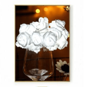 LED Rose Flower Lights (Option: White-Battery-1m)