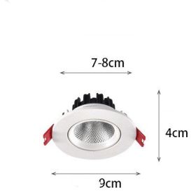 Household Wall Washing Lamp COB Spotlight Led Sky Lamp Angle Adjustable (Option: 7w-3000K)