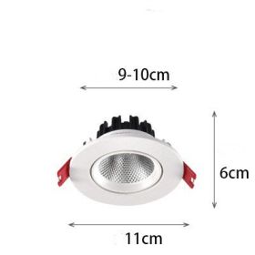 Household Wall Washing Lamp COB Spotlight Led Sky Lamp Angle Adjustable (Option: 12w-3000K)