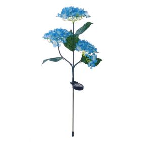 Outdoor Courtyard Decoration LED Simulation Festive Lantern (Option: 3 Head Hydrangea Blue-1 Piece)